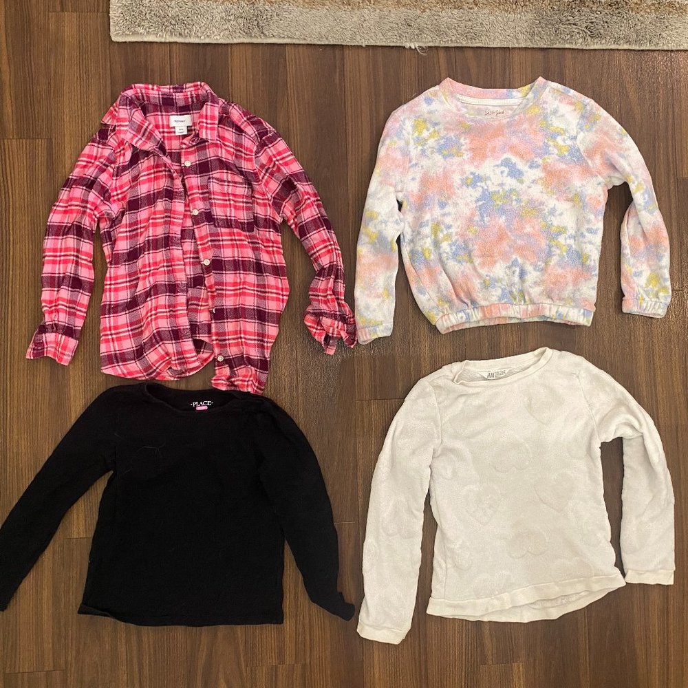 Bundle of girls size 8 long sleeve shirts